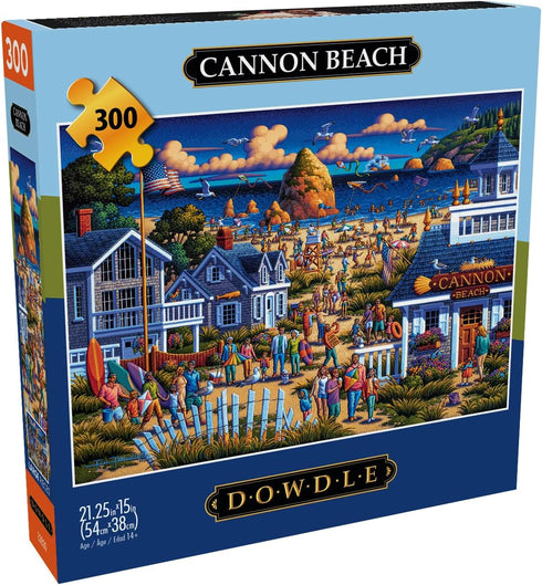 Buffalo Games Dowdle Cannon Beach Jigsaw Puzzle, 300 Pieces for Adults 14+, Perfect for Game Nights, Size 21.25 x 15.00