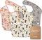 Lillomilo Waterproof Baby Bibs for Eating 3-Pack | Toddler Bibs with Food Catcher