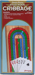 Family Classics Cribbage - Solid Wood Continuous 3 Track Board with Built-In Storage for Pegs
