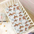 CHUROUSY 28x52 Inch Western Cowboys Crib Sheets for Boys Girl Vintage Desert Cactus Cowboy Wildlife Fitted Mattress