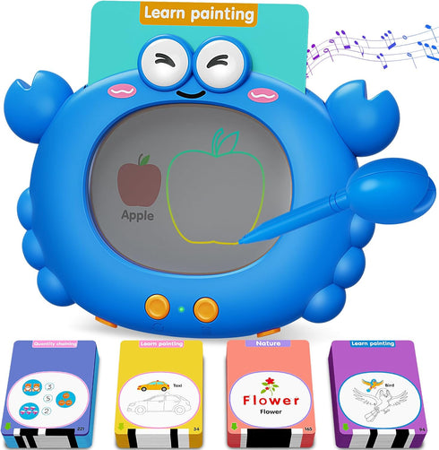 Talking Flash Cards,Kids Toddler Flash Cards with 224 Pages,Writing, Drawing,and Math,Autism Sensory