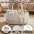 Zopeal Diaper Caddy Organizer Large Cotton Rope Baby Basket with Removable Divider Portable Nursery Storage for Diapers