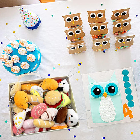 40 PCS Mini Food Plush Toy Set, Cute Small Stuffed Toy Keychain for Party Favors Goody Bag