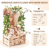 Closet Wooden Baby Shower Crate - Forest Animals Themed Personalized Crate with Hangers & Decorative Accents, Easy