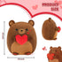 12" Onsoyours Original Bear Plush with Red Love, Cute Hugging Bear Stuffed Animal, Ultra Soft Heart Plush Toy Valentine