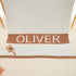 Personalized Name Knit Blanket Custom Woven Text Soft Minimal Style Comfort Throw for Newborn Infant Toddler Nursery