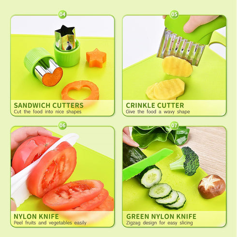 Montessori Kitchen Tools: 13Pcs Toddler Knife Set for Real Cooking, Birthday Gift