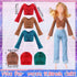 6 11.8 Inch Brown,11.8inch) Bencailor Pcs Doll Clothes for Doll Clothing Outfit Accessories for Winter Tops Coat