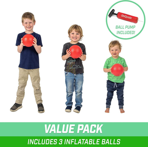GoSports 6 Inch Replacement Balls for Little Tikes, 3 Pack Soft Toddler Basketballs with Pump