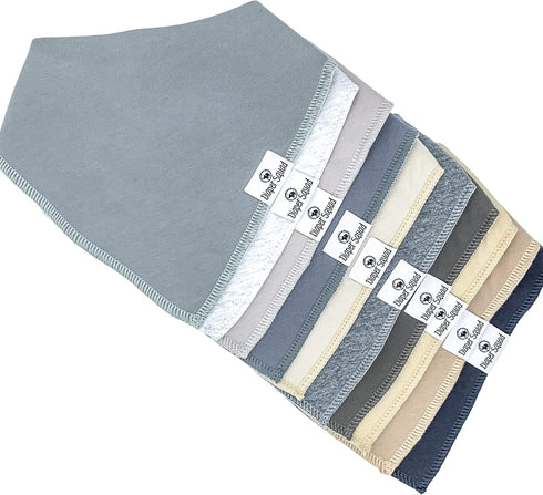 100% DiaperSquad's Organic Cotton Baby Drool Bibs, Super Absorbent & Adjustable Baby Bibs for Drooling and Teething