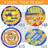 Zonon 60 Pieces Dart Battle Stickers, Birthday Party Themed Labels for Party Favors