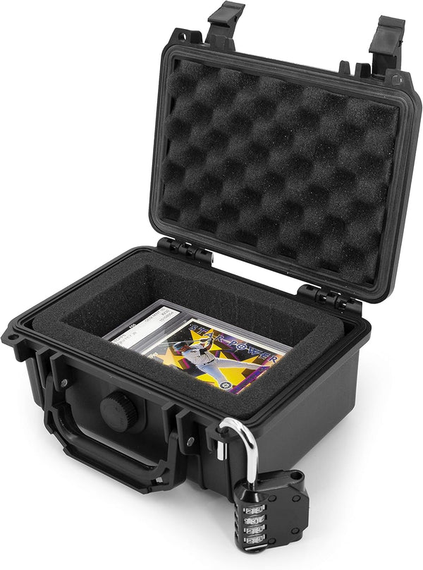 CASEMATIX Graded Card Storage Box for Sports Cards, Airtight Waterproof Case for 8 BGS, 13 FGS, 11 GMA