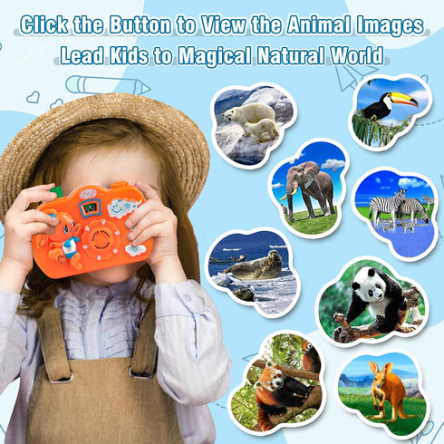 18Pcs Kids Toy Camera Set - 3 Color 6 Animal Patterns for Goodie Bags and Birthday Party Favors