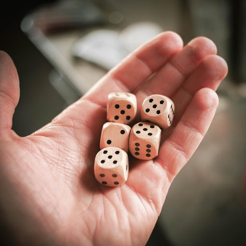 STAHLHAMMERS 10 Pack Set 16mm 6 Wooden Dice - Standard Sided - Perfect for Board Games and RPGs