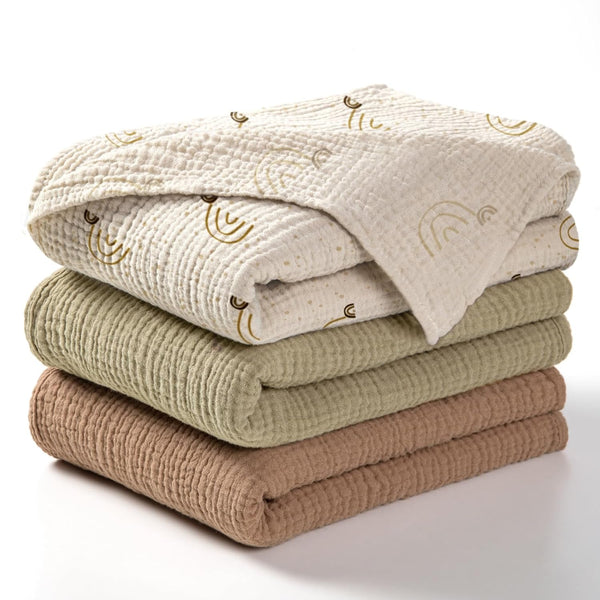 lulumoon Baby Muslin Swaddle Blankets: Soft Receiving Blanket for Newborn - Cotton