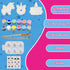 8 9 10 11 12 13 14, Pack 3 Jim&Gloria Paint Your Own Squishies, Jumbo Squishy Gifts for Girls and Boys Arts and Crafts