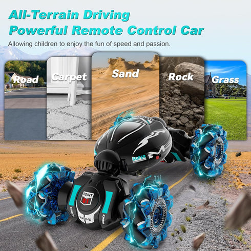 RC Cars, Gesture Sensing Stunt Car Toys for Boys Girls 6-12 Year Old, 2.4GHz 4WD Hand Remote Control Car 360° Rotate