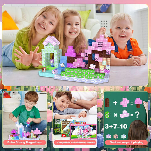Caiuiyda 150PCS 0.8in Set, 3+, Magnetic Building Blocks for Kids Strong Magnet Tiles Safe STEM Learning Toys