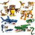 HIGH GODO Creator 3 in 1 Animals Building Set, Owl, Shark, Crocodle,