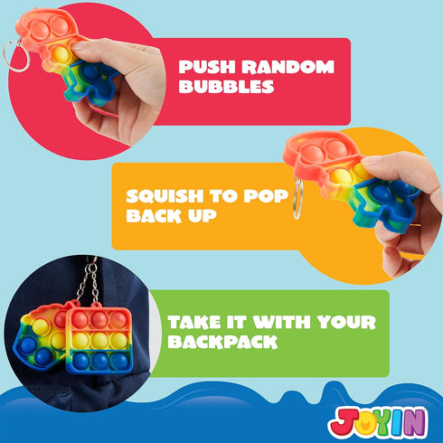 60 Pack, JOYIN Pcs Party Favors for Kids, Fidget Toys Sensory Toy, Goodie Bags Fillers for Birthday Party, Prizes
