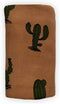 Leyl&Ari Muslin Swaddle Blanket - 100% Organic Cotton Lightweight Receiving Wrap for Infant & Newborn (Cactus, 47X47)
