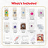 Set 6-12 Baketivity Masterpiece Cookies Kids Baking Kit - Cooking Kit for Kids with Premeasured Ingredients, Step by