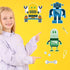 T-Antrix 24 Sheets Make Your Own Robot Stickers Make A Face Stickers for Kids Toddlers with Robots DIY Craft Kids Party