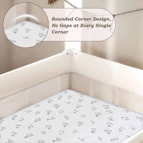 Pack 38"x26" Pack and Play Mattress Trifold- N Play Mattresses Pad with Breathable Removable Cover - Dual-Sided Memory