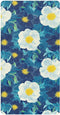 decor gift Woodblock Print Style Blue White Flowers Crib Sheets for Baby Boys Girls