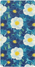 decor gift Woodblock Print Style Blue White Flowers Crib Sheets for Baby Boys Girls