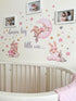 Mamarons Pink Bunny Nursery Wall Decals-Baby Girl Room Rabbit Wall Decor, Animal Stickers for Kids Playroom, Toddler