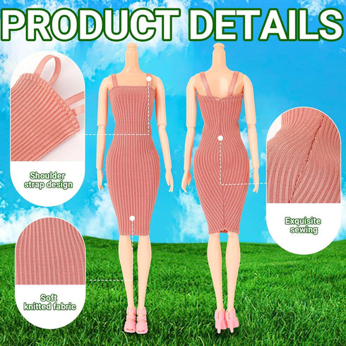 8 11.5 Inch Summer UPINS Pcs Doll Clothes for Doll - Dress, Shoes & Regular Outfit - Girl Birthday Gift