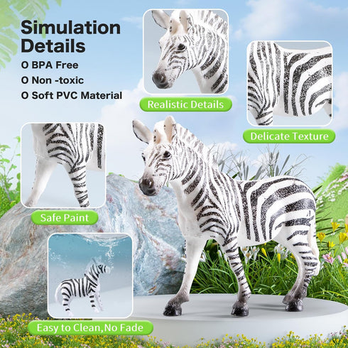 41Pcs Safari Animals Figures Toys, Realistic Jumbo Wild Animals Figurines, Educational Toys for Kids and Toddlers