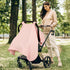 Summer Muslin Infant Car Seat Cover, Breathable Carseat Cover for Baby Girls, Multi-Purpose Breastfeeding Covers