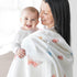 2-Pack 100% 47 47 Inches Cotton Muslin Swaddle Blankets, Large x Breathable Soft Receiving Blankets for Newborns