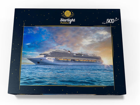 MyPuzzle Premium 500 Piece Jigsaw Puzzle - Cruise Ship in The Caribbean for Adults