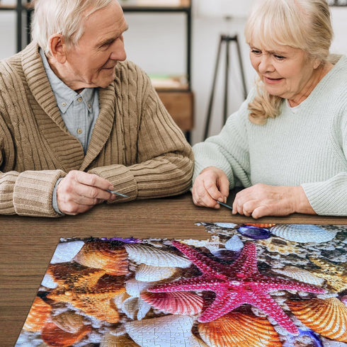 HUADADA - Jigsaw Puzzles for Adults 1000 Pieces, Beach Shells, No Dust, Home Decor Gift for Men Women Seniors