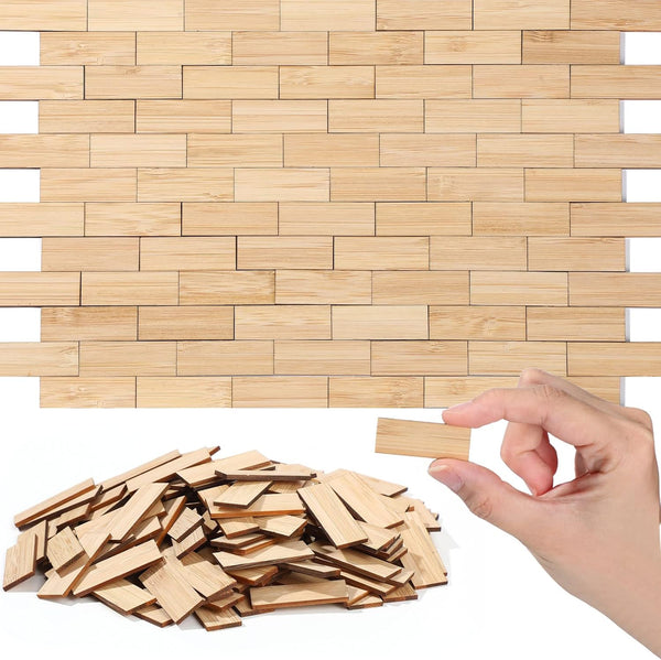 200 Pcs Miniature Dollhouse Flooring Mini Wooden Dollhouse Floor Boards, 1:12 Scale Dollhouse Accessories