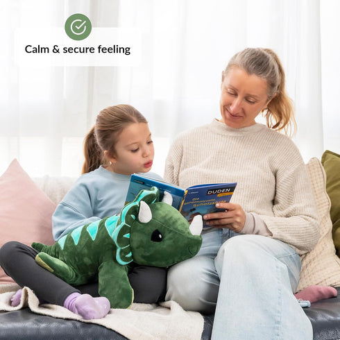 5lb ODOXIA Big Weighted Animals for Anxiety Dinosaur | Stuffed Weighted Plush for Kids, Adults | Weighted Stuffed
