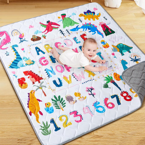 71x59 Inch Baby Play Mat - Thicken Soft Foam Crawling Mat for Playpen & Floor, Non-Slip Waterproof Playmats for Infants
