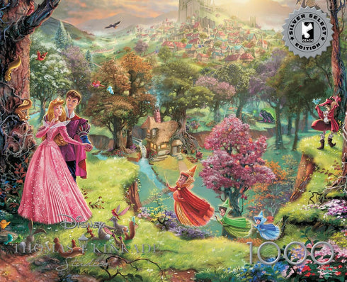 Ceaco Silver Select TK Disney Sleeping Beauty 1000 Piece Jigsaw Puzzle for Adults, Perfect for Game Nights