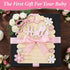 Matwsec Hello World Newborn Sign Baby Name Sign Bow Birth Announcement Signs for Hospital Baby Welcome for Boys