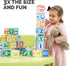 Bankers Box at Play Cardboard ABC/123 Building Learning Blocks, 50 Pack, 3"x 3" Blocks for Kids