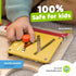deMoca Busy Board for Toddlers, Montessori Wooden Activity Sensory Board, 10 Activities for Learning Fine Motor Skills