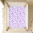 miaozhen 1 Pack 52x28 Cotton Crib Sheets for Baby Boys Girls Soft Comfy Ghothic Pebbles Sequin Pastel Purple Toddler