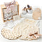 Golray Wooden Baby Gift Basket Newborn Girls Baby Shower Gifts Cloth Set