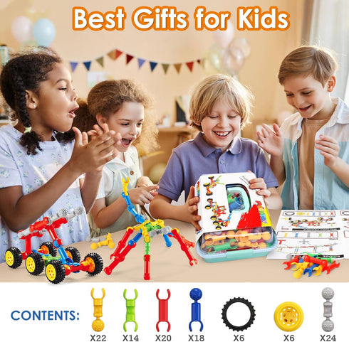 3 4 5 6 7 8 3-5 5-7 4-8 6-8, Set MOONTOY STEM Kits Building Toys for Year Old Boy Girl Birthday Gift, Educational