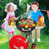 Upgrade 79PCS Toy BBQ Grill Set, Kitchen Toy Set with Realistic Spray, Light & Sound for Kids, Christmas Birthday Gift