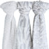 100% 3 Pack 47"x 47" Muslin Swaddle Blanket Soft Muslin Cotton Classic Grey Combo Unisex for Baby Girl or Baby Boy