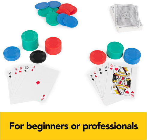 Cardinal Classics 200 Poker Chips Set with Playing Cards Deck, Dealer Button, Texas Hold ‘Em Casino Game for Ages 10+